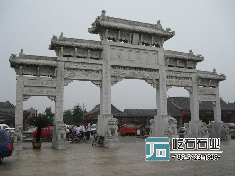 五門(mén)石雕門(mén)樓