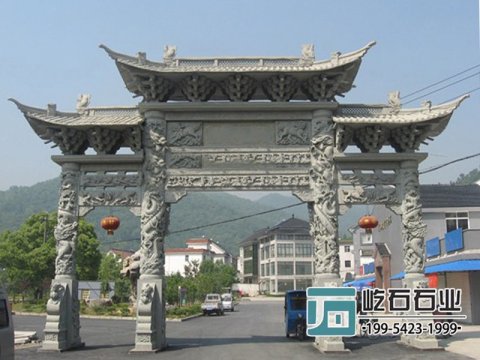 石牌坊雕刻圖案所代表的寓意